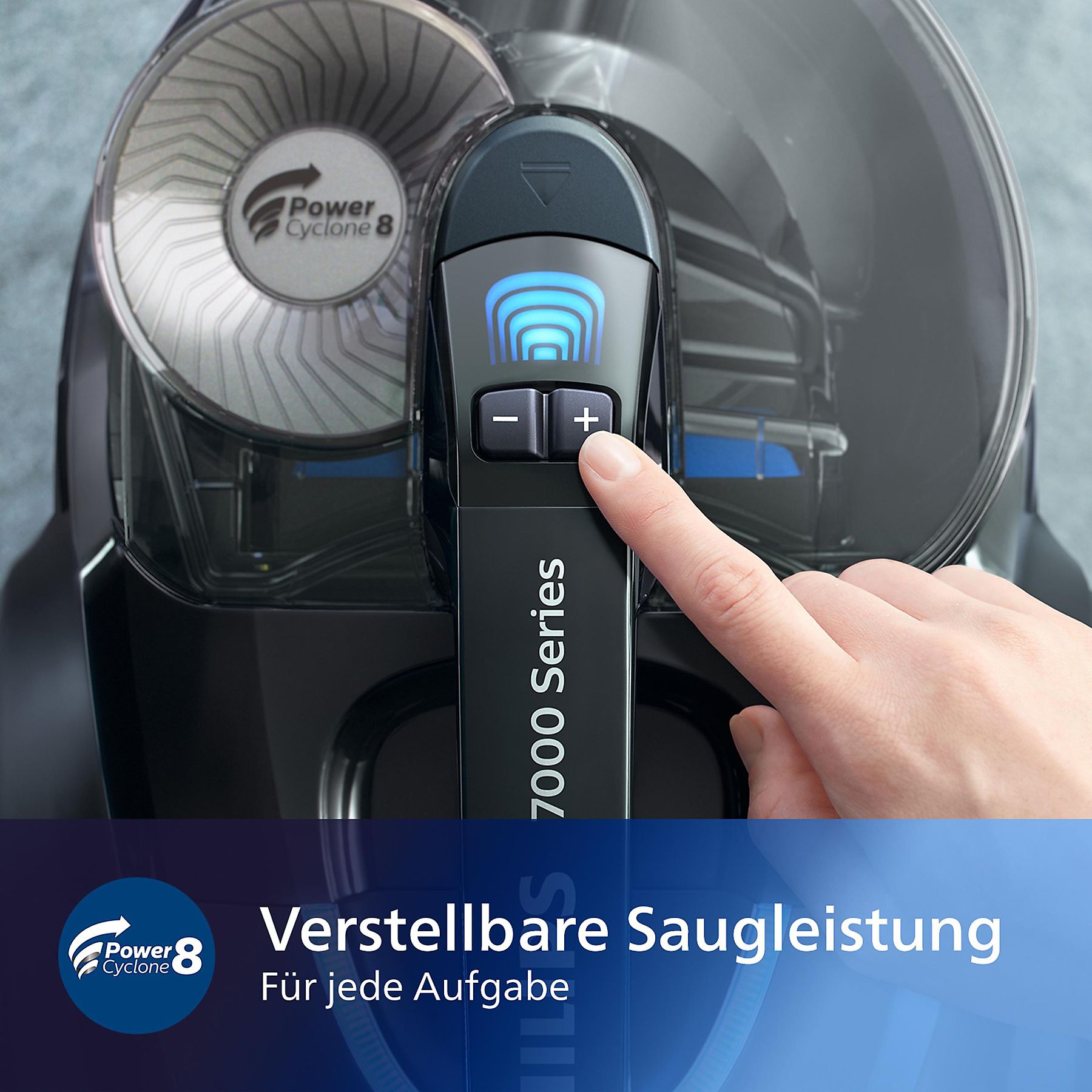 PHILIPS FC9741/09 PowerPro Expert Serie 7000 beutellos, Staubsauger, maximale Leistung: 900 Watt