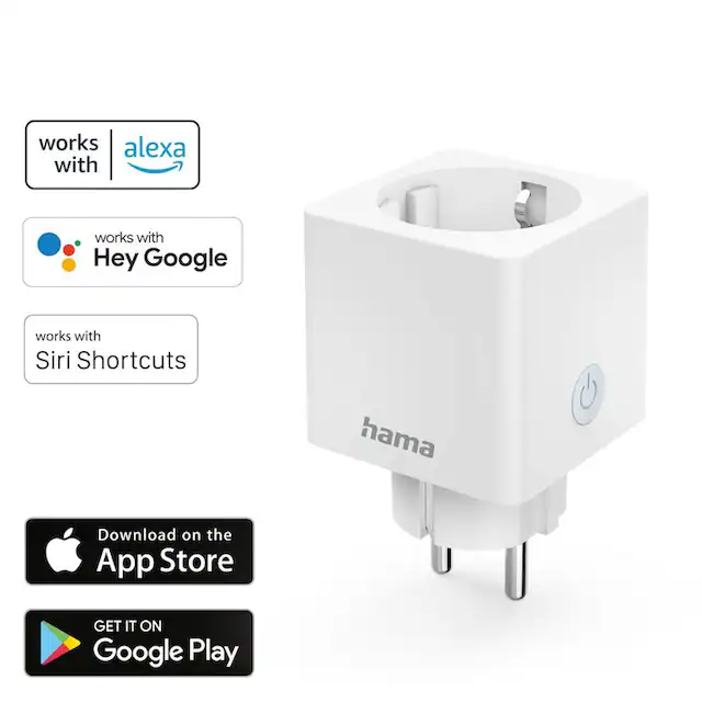 Hama WLAN-Steckdose »WLAN-Steckdose mit App (kompakte, smarte Steckdose, Apple Home, 3680W)«