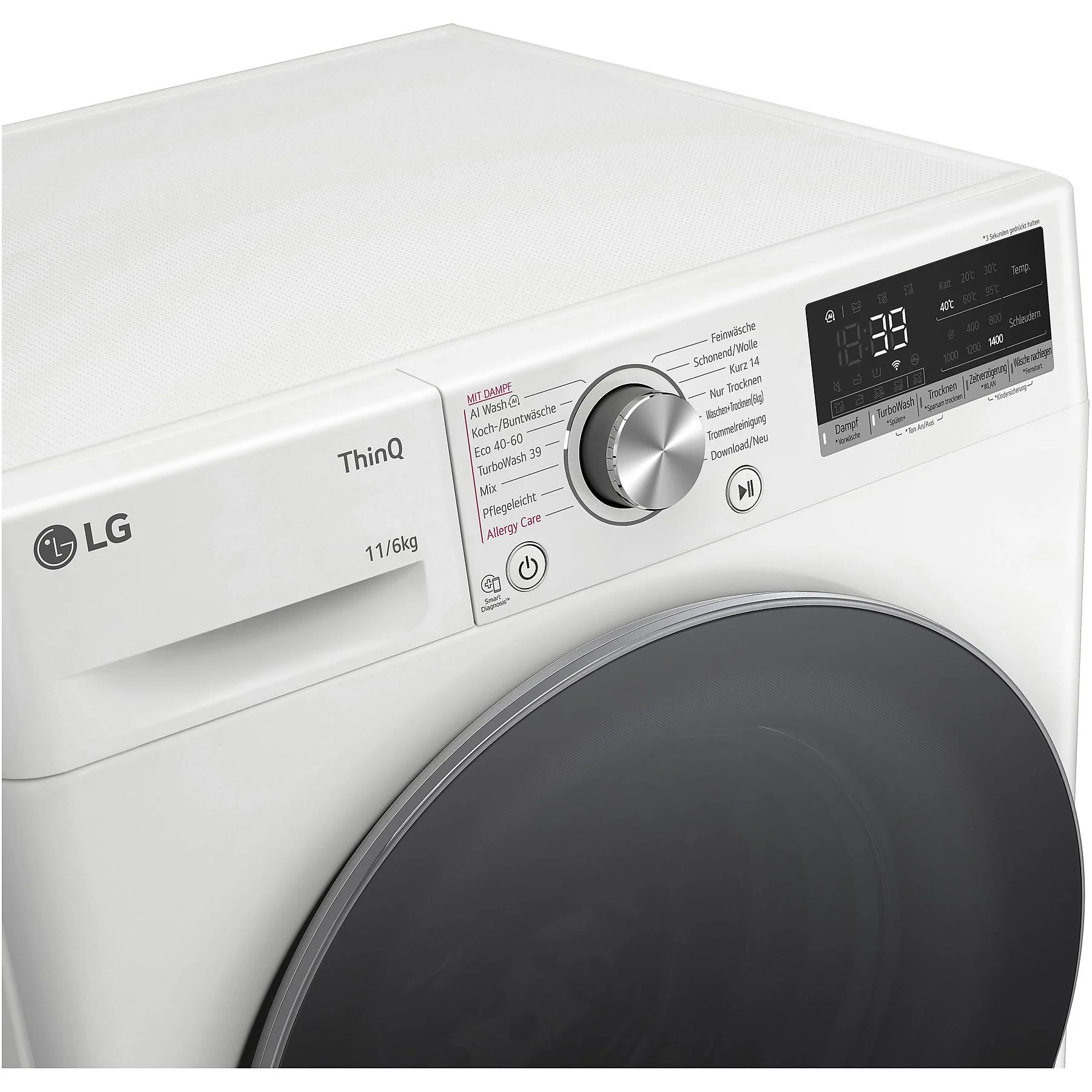 LG W4WR70E61 Serie 7 Waschtrockner (11 kg / 6 kg, 1360 U/Min.)