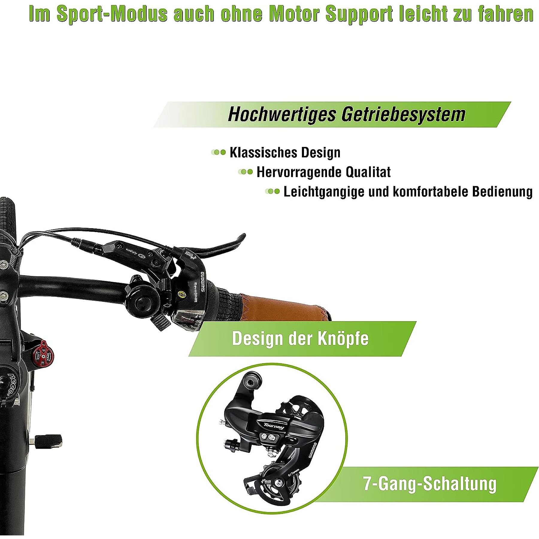 Sachsenrad E-SUV CityBike C5R 27,5 "E-Bike Electric MTB mit DiebstahlschaLerung, Gürtelantrieb, Alarm E-Bike Schwarz