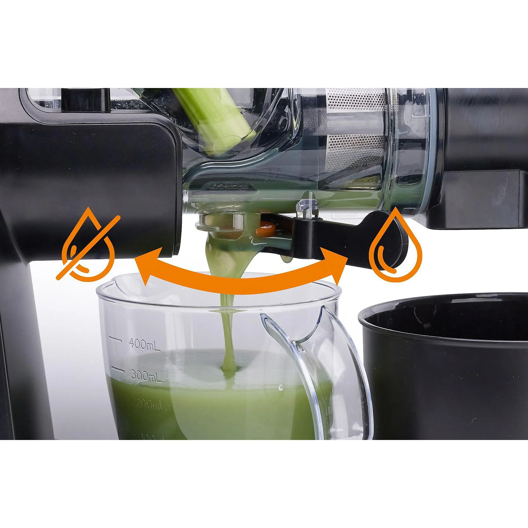 GORENJE Gorenje Slow-Juicer JC200BE für nährstoffreiche Säfte Slow Juicer 200 Watt, Edelstahl/Schwarz