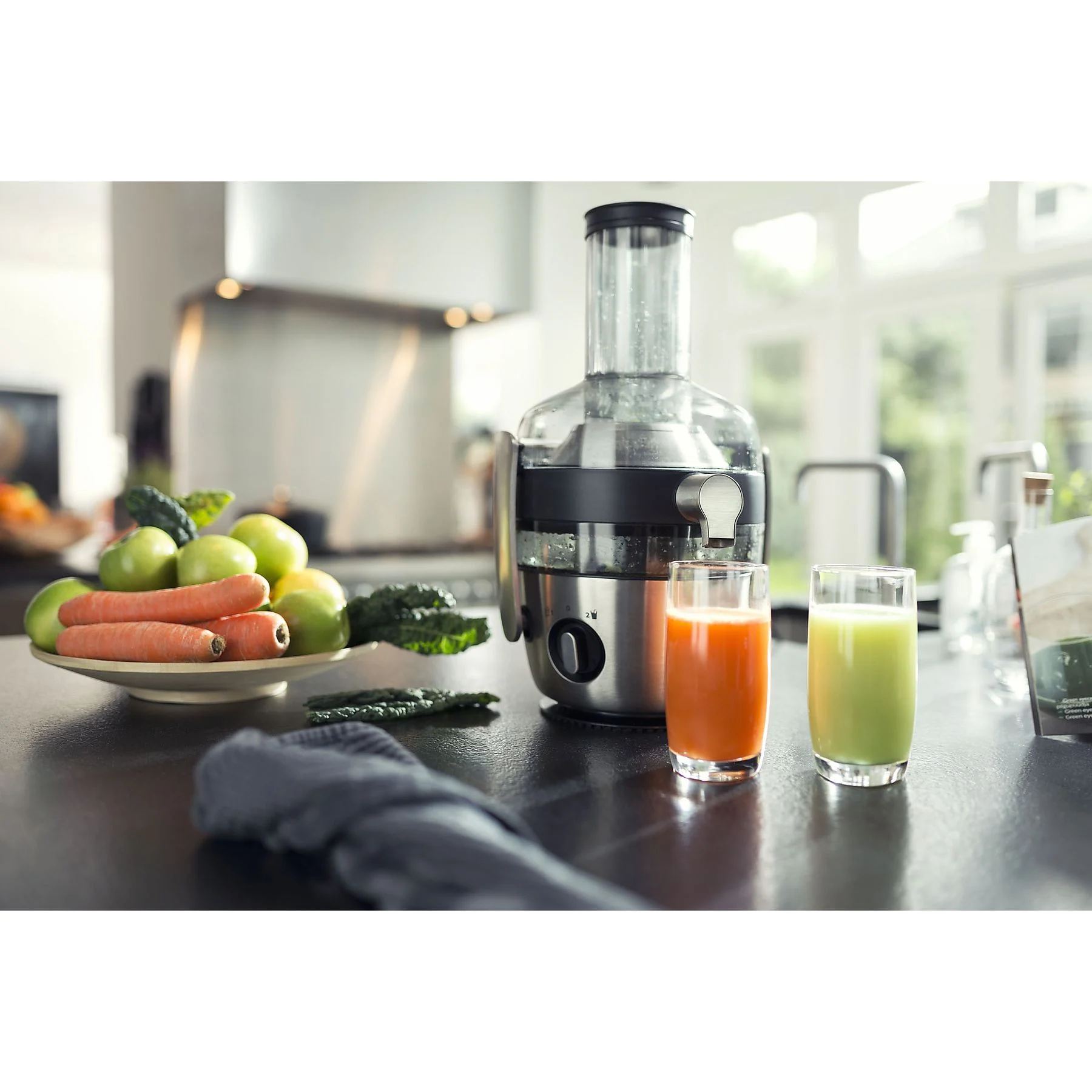 PHILIPS HR1921/20 Avance Collection 1L, QuickClean, XXL-Einfüllöffnung, Entsafter 1100 Watt, Edelstahl gebürstet