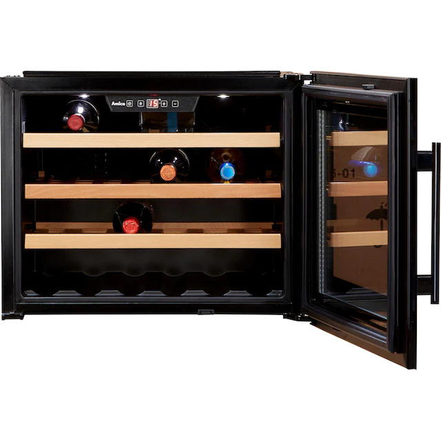 Amica Einbauweinkühlschrank »WK 341 200 S«, für 24 St. Standardflaschen á 075l, LED-Beleuchtung