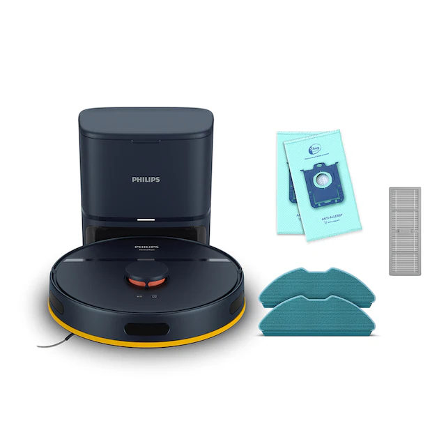 Philips Saugroboter »mit Wischfunktion XU2100/10 2000 Series, mit Teppich-Boost Funktion«, LDS-Radarnavigationssystem, HomeRun App, inkl. Entleerungsstation
