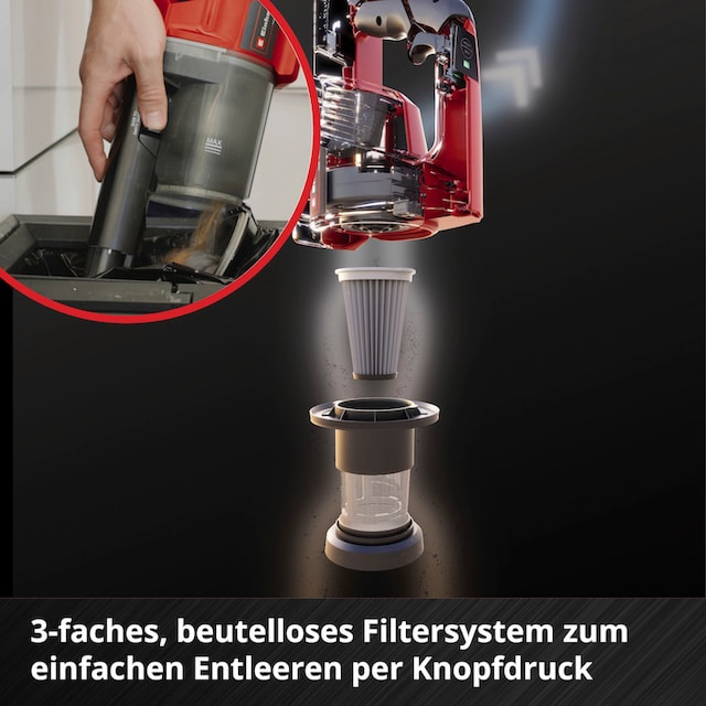 Einhell Akku-Hand-und Stielstaubsauger »TE-SV 18 Li«, Power X-Change, Inkl. 18 V 2,5 Ah Akku und Ladegerät