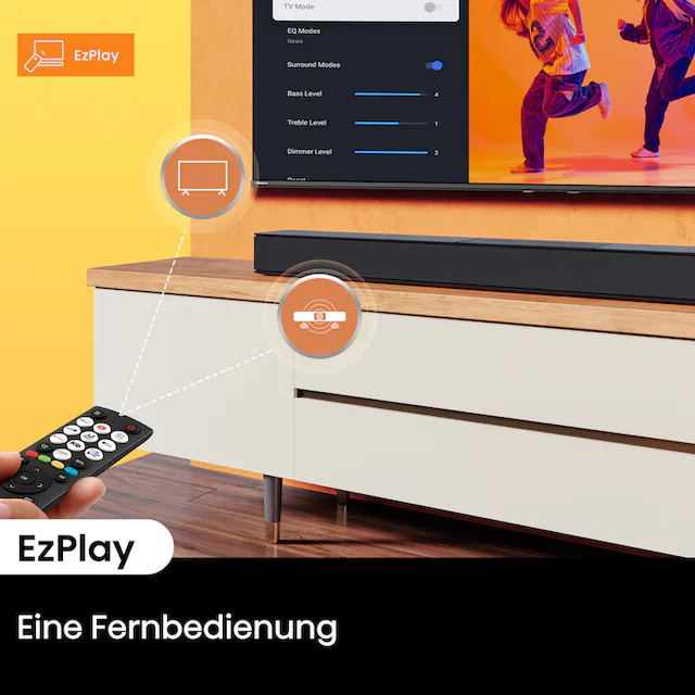 Hisense 2.1 Soundsystem »HS2000 2.1 Kanal Soundbar mit integriertem Subwoofer«, (1 St.)
