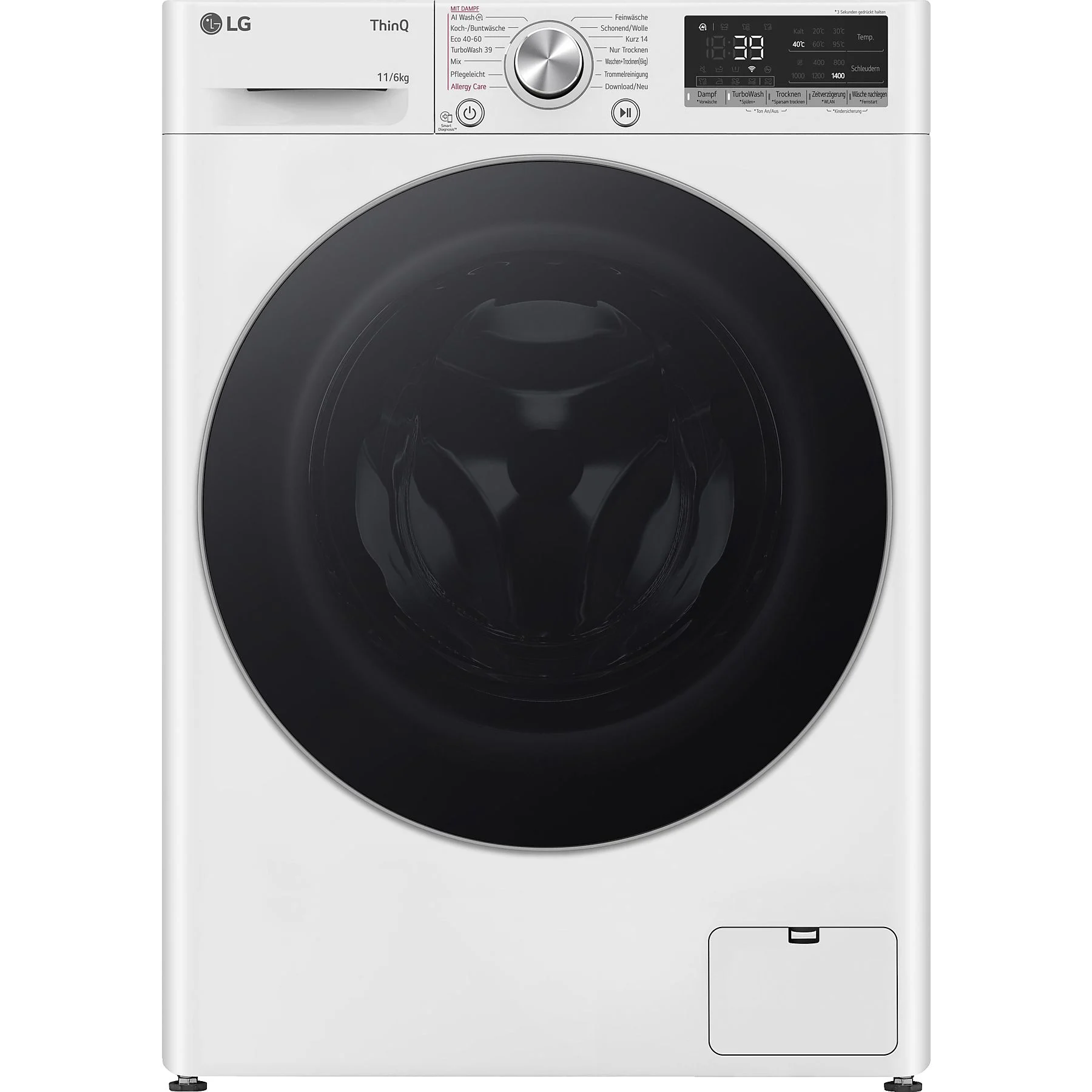 LG W4WR70E61 Serie 7 Waschtrockner (11 kg / 6 kg, 1360 U/Min.)