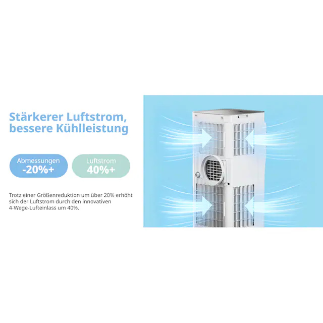 comfee 3-in-1-Klimagerät »»Easy Cool 9000« starker Luftstrom, App und Sprachsteuerung möglich«, für Räume bis zu 33 m², mit Temperatursensor