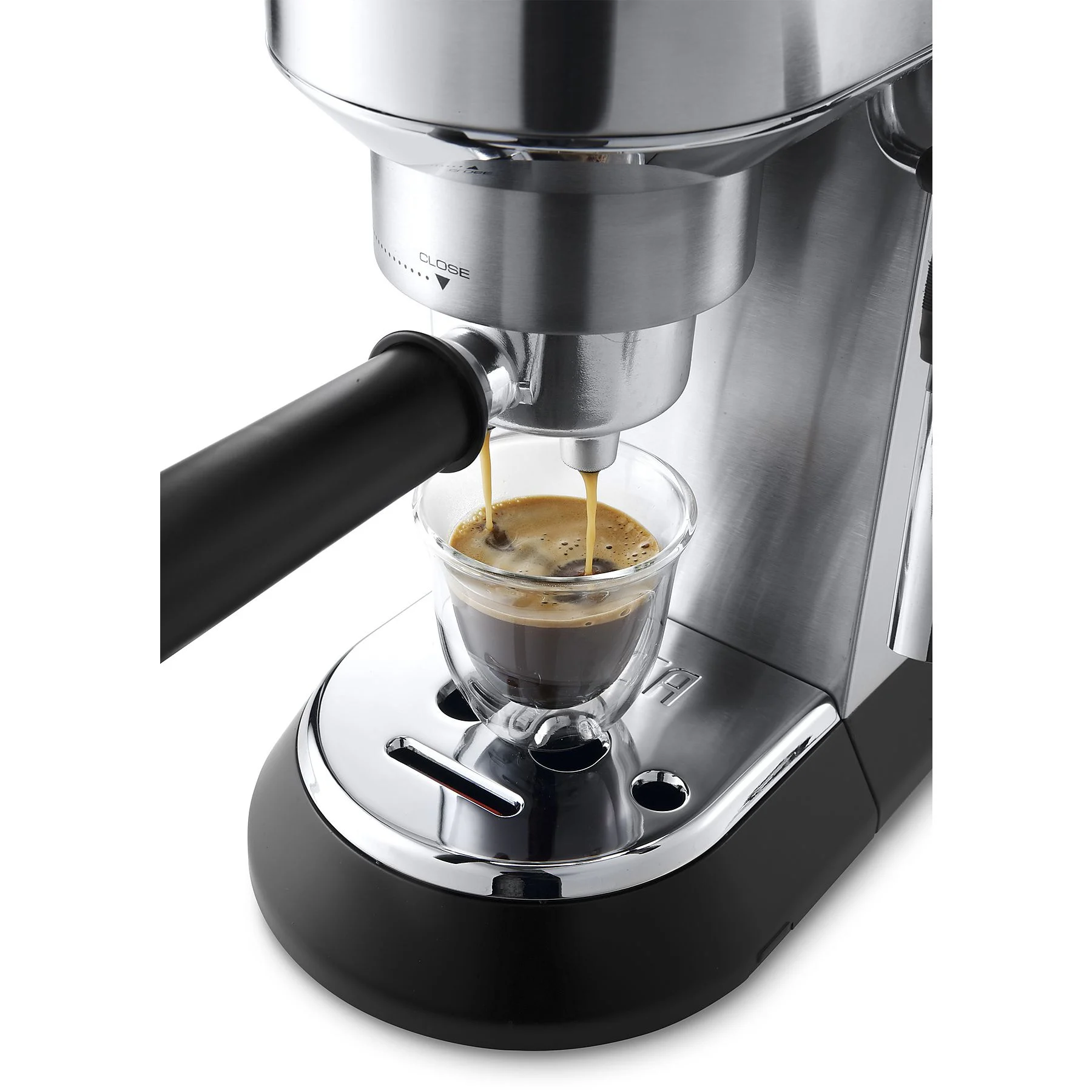 DELONGHI Dedica Style EC685.M - Professionelle Milchaufschäumung und schmales Design, Siebträger Espressomaschine Silber Matt