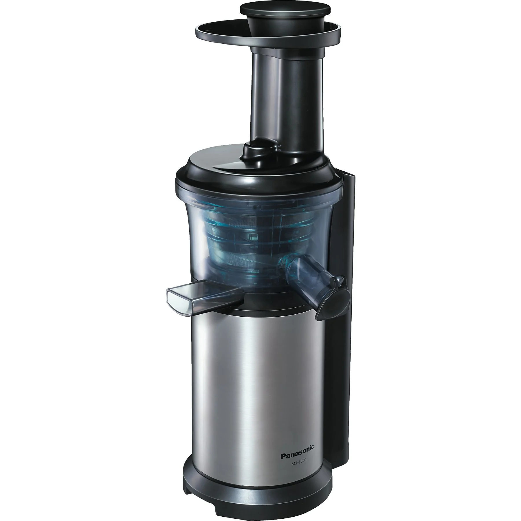 PANASONIC MJ-L 500 Slow Juicer 150 Watt, Edelstahl/Schwarz