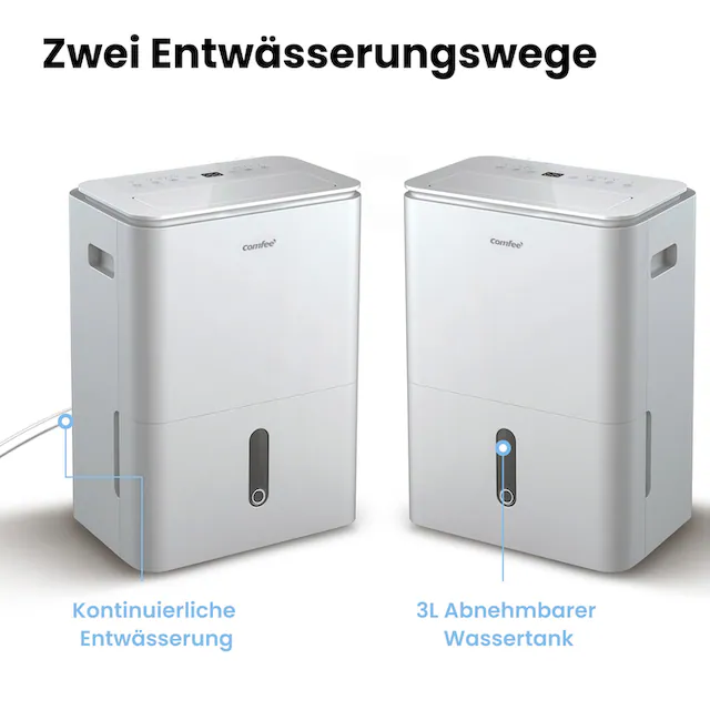 comfee Luftentfeuchter »»Easy Dry 16« geeignet für Räume mit bis zu 32 m²«, Entfeuchtung 16 l/Tag, mit Trocknermodus, App -und Sprachsteuerung