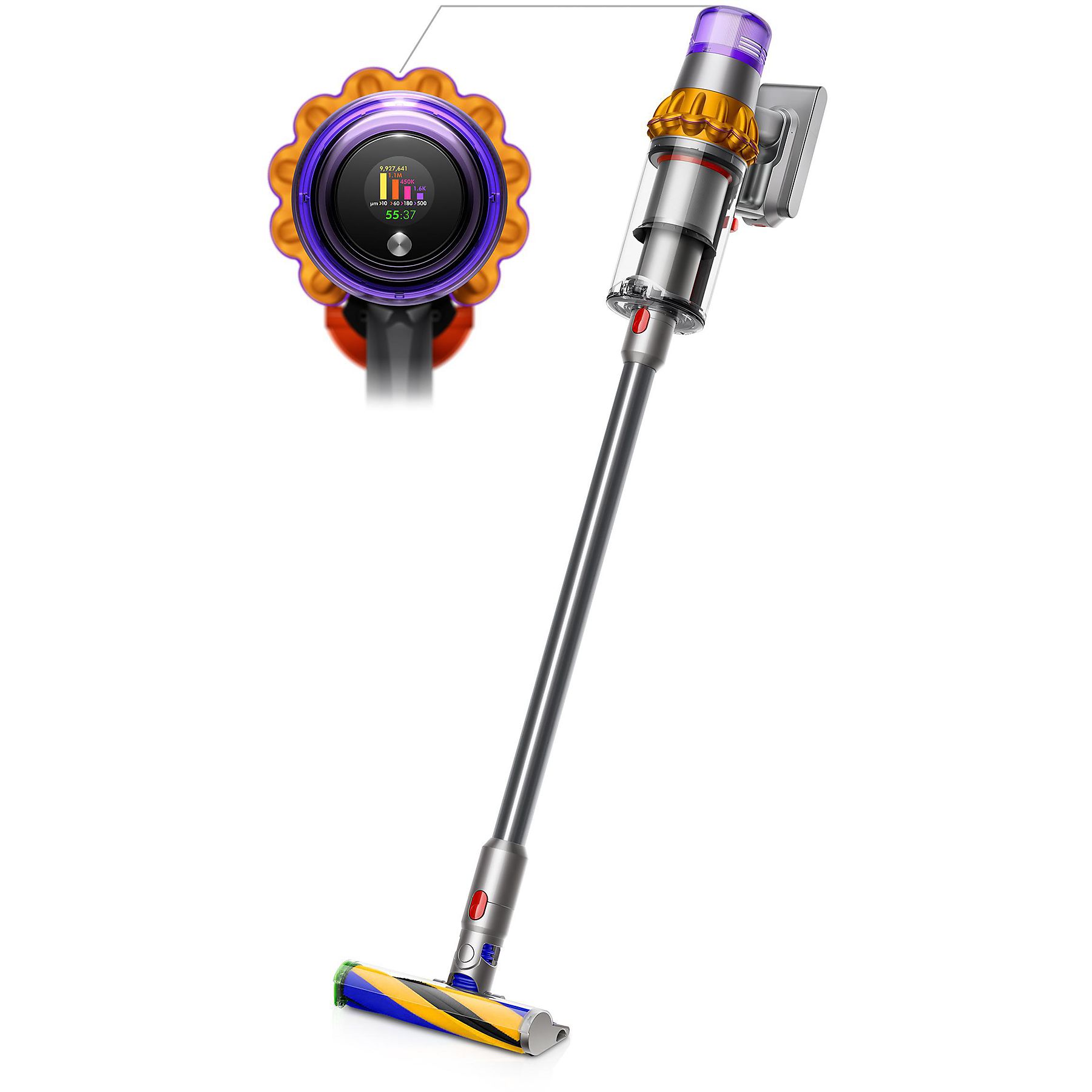 DYSON V15 Detect Absolute Stielsauger, Akkubetrieb, 660 Watt