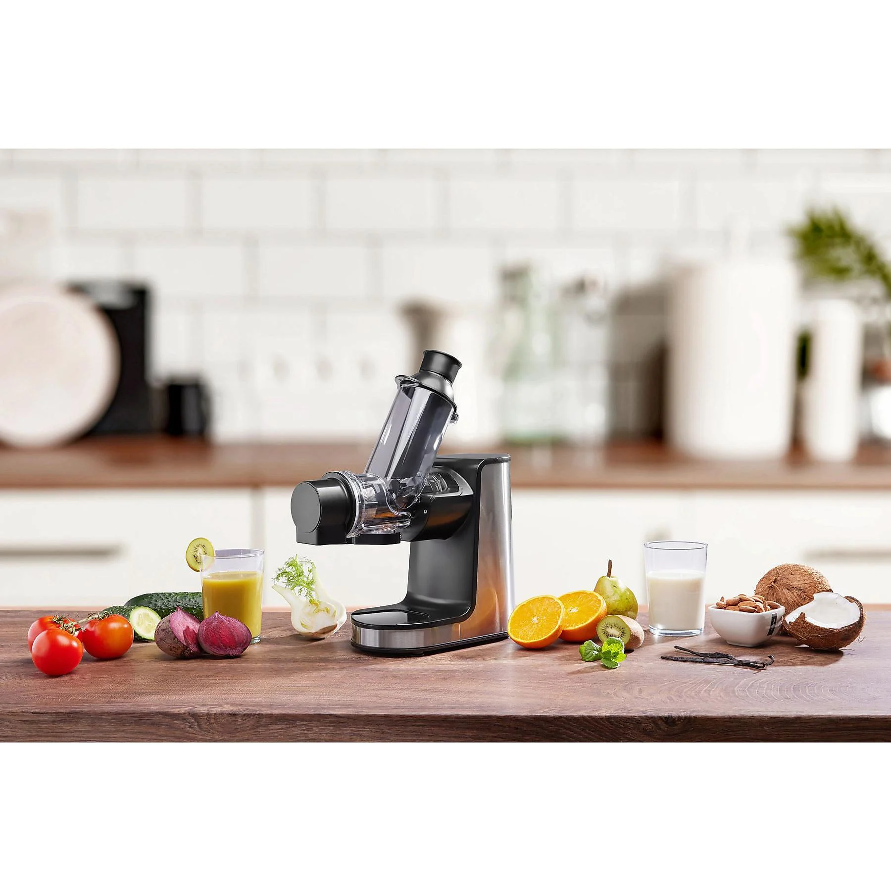 GORENJE Gorenje Slow-Juicer JC200BE für nährstoffreiche Säfte Slow Juicer 200 Watt, Edelstahl/Schwarz