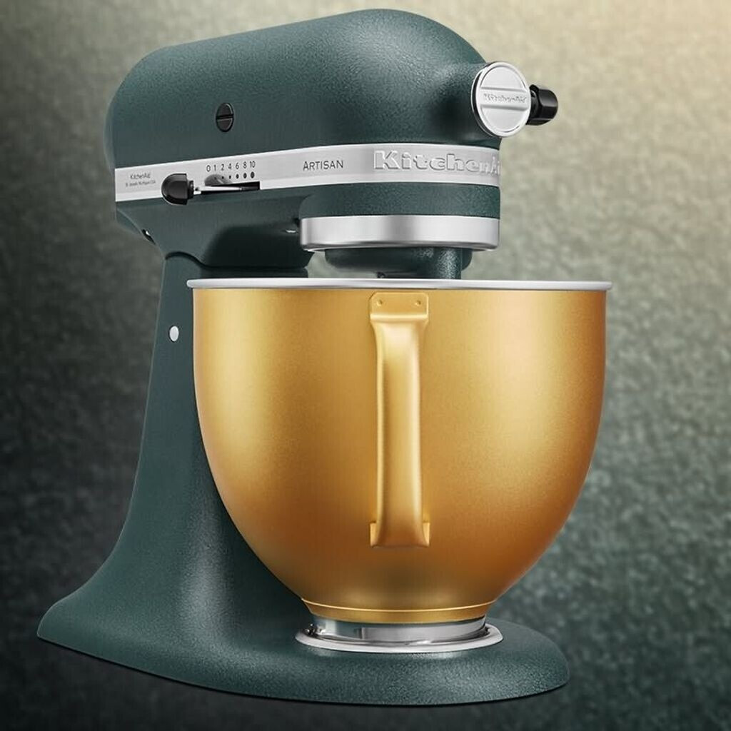 KitchenAid Artisan 5KSM156 5KSM156VGEPP Pebble Palm with gold bowl