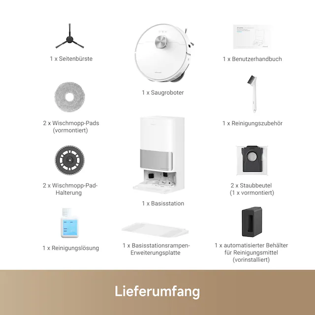 Dreame Saugroboter »mit Wischfunktion L10s Ultra Gen 2«, 10000 Pa Saugleistung/ Automatische Basisstation/ Saugkraftverstärkung