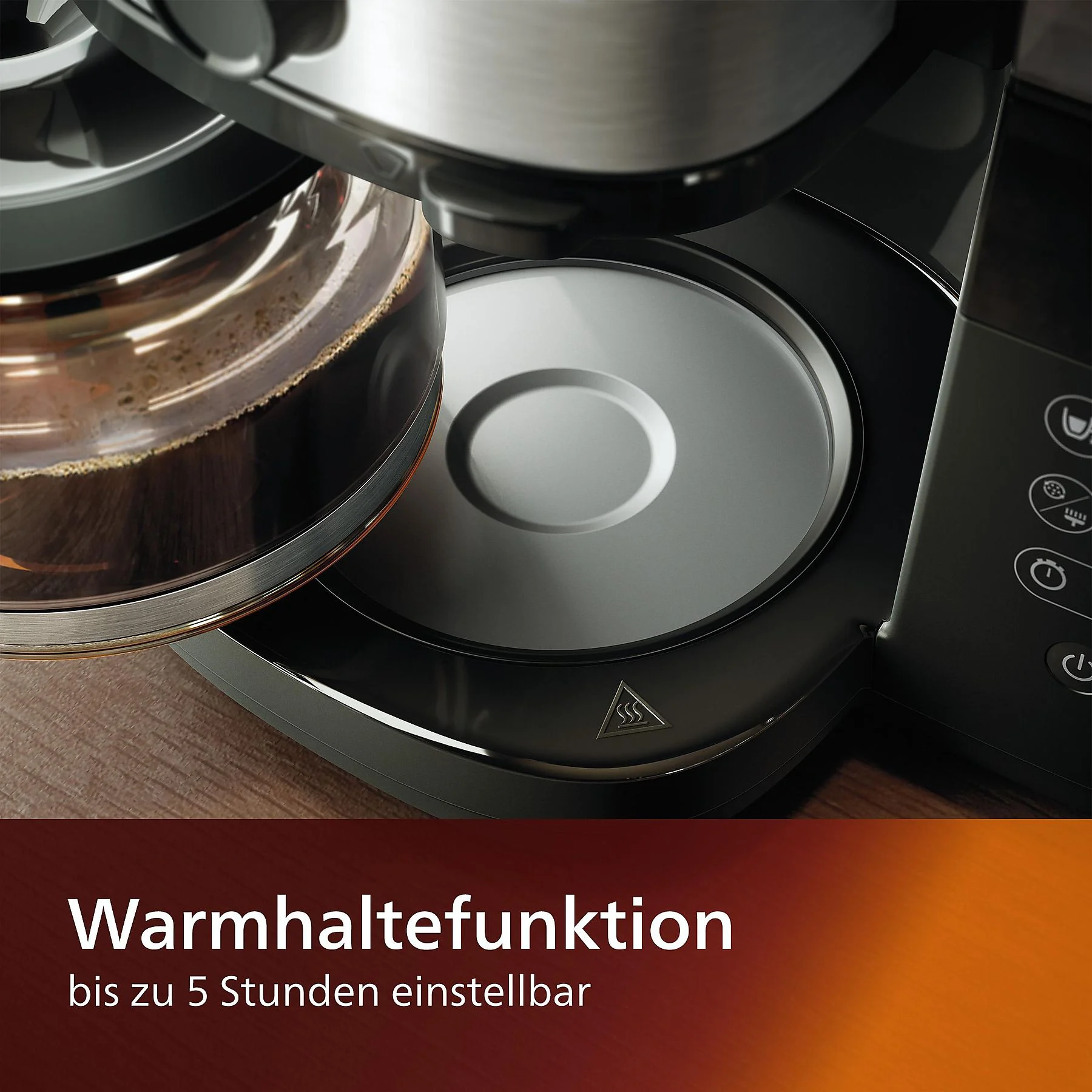 PHILIPS HD7888/01 All-in-1 Brew, mit Mahlwerk, Smart Dosierung und Kaffeebohnenbehälter, mit Glaskanne, 1,25 Liter, 1000 Watt Kaffeemaschine Schwarz/Silber