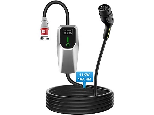 JUNSUN 11kW 3-Phasig Typ 2 EV Ladekabel Ladestation für Elektrofahrzeuge