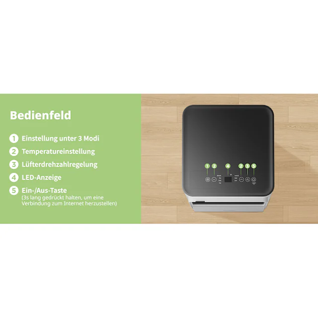 comfee 3-in-1-Klimagerät »»Easy Cool 9000« starker Luftstrom, App und Sprachsteuerung möglich«, für Räume bis zu 33 m², mit Temperatursensor