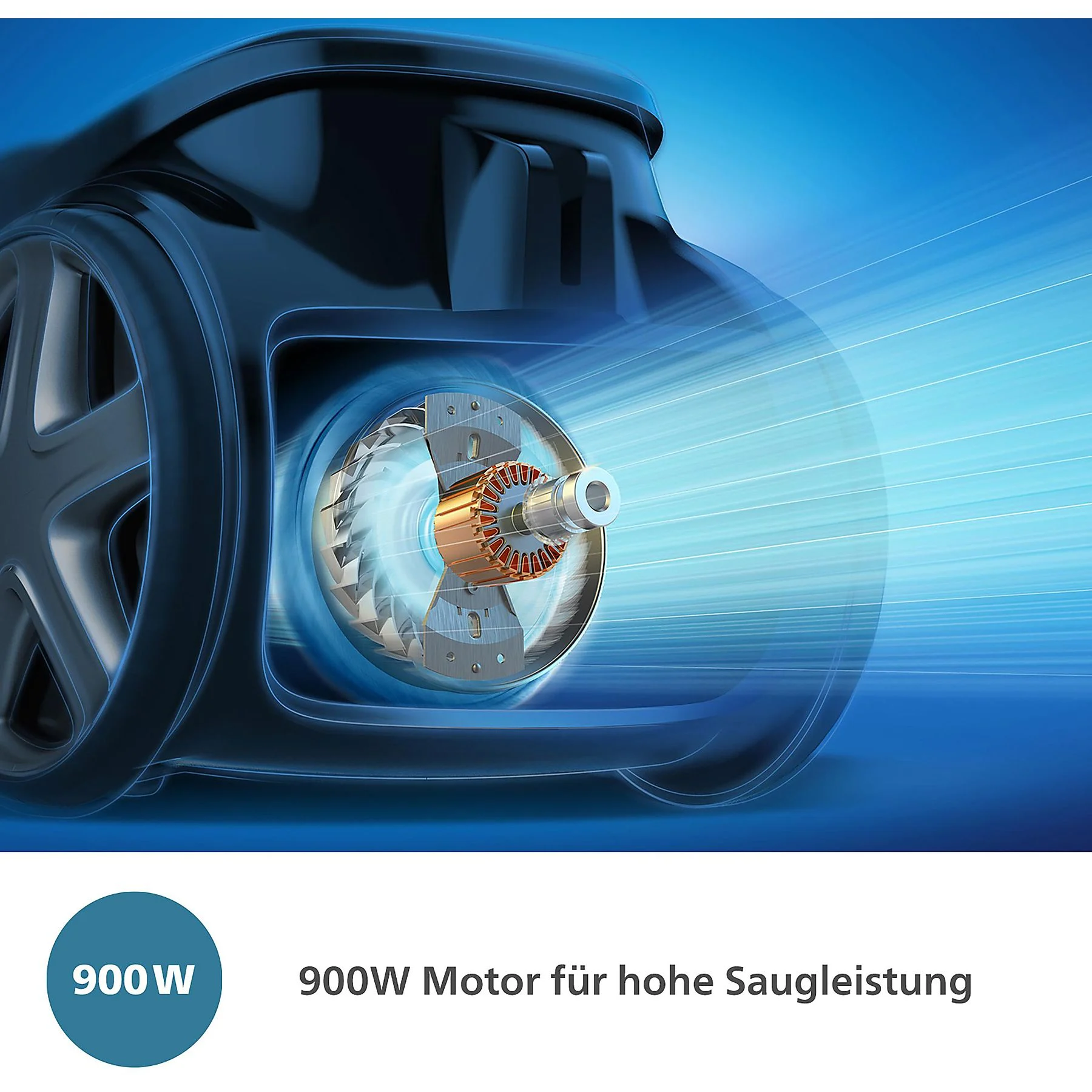PHILIPS XD6142/12 6000 Series mit Beutel, Staubsauger, maximale Leistung: 900 Watt