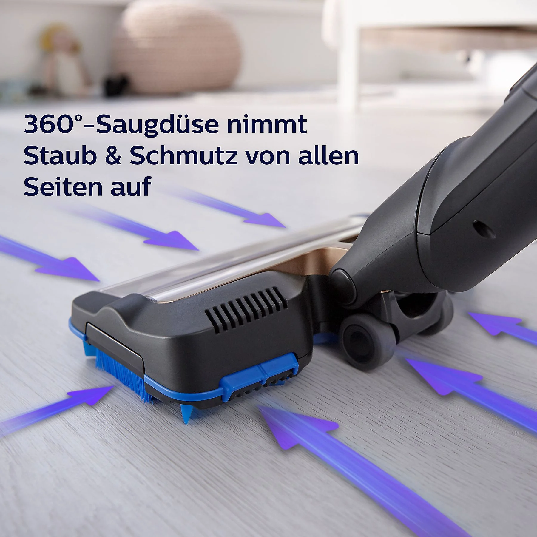 PHILIPS FC6826/01 Speedpro Laufzeit bis zu 65 Min., kabellos, Akkusauger, Stielsauger, Akkubetrieb, 25,2 Volt