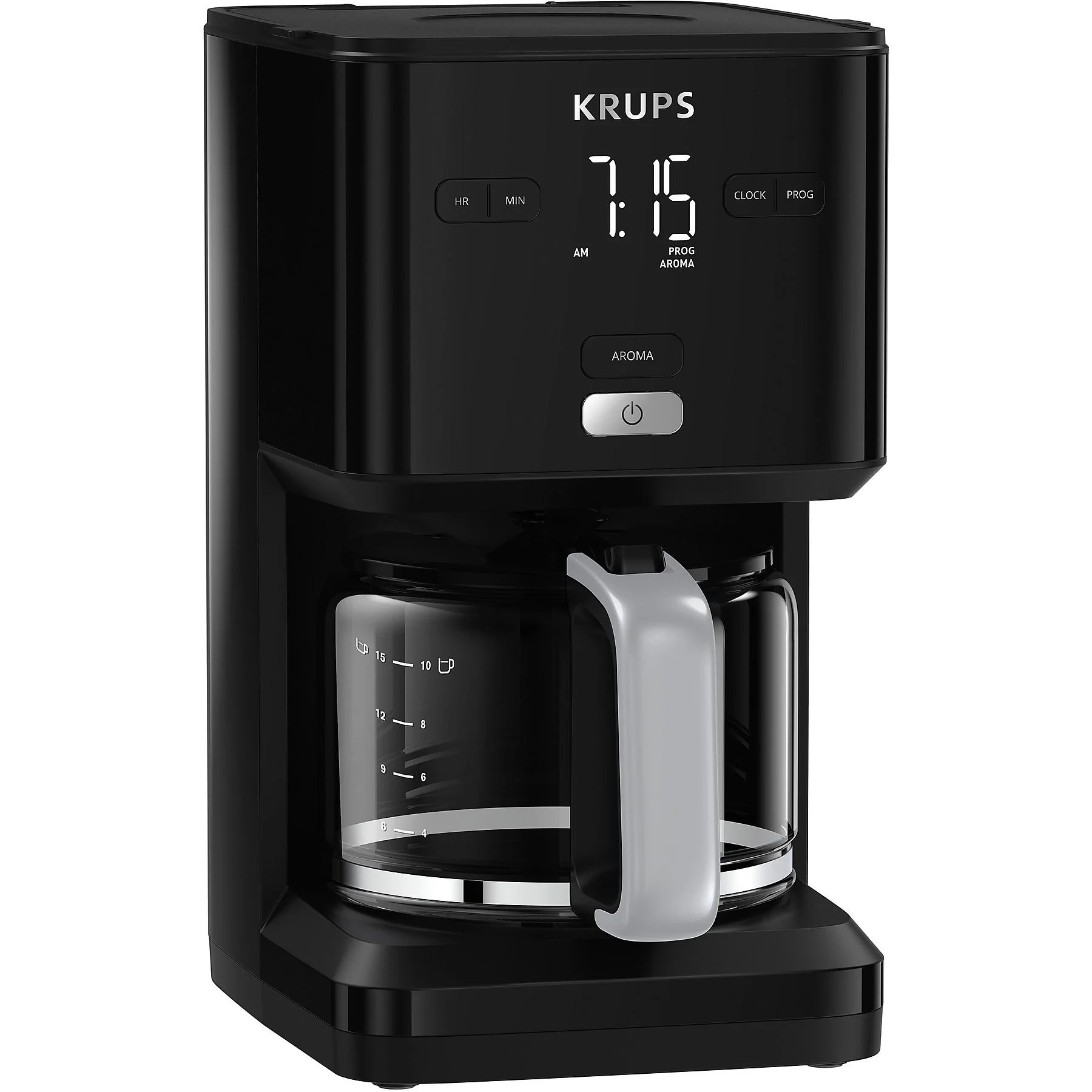 KRUPS KM6008 Smart'n Light Kaffeemaschine Hochglanz-Schwarz
