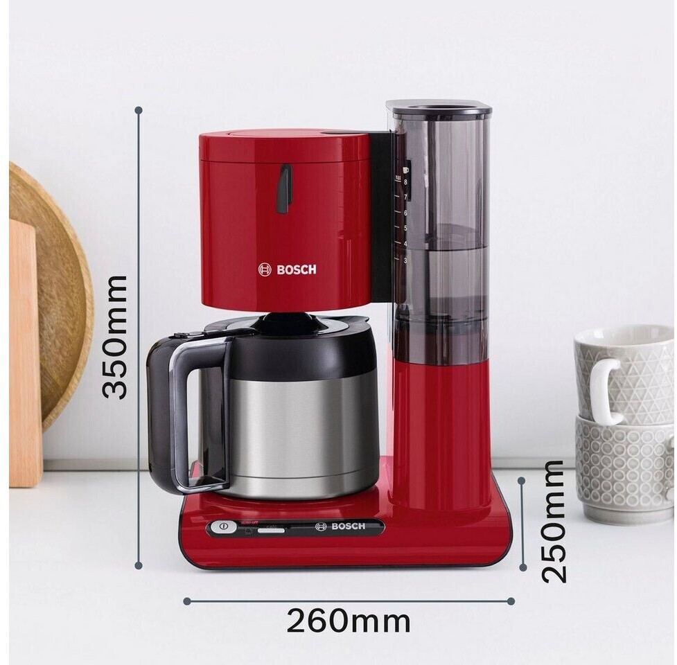 Bosch Filterkaffeemaschine Styline TKA8A054 rot