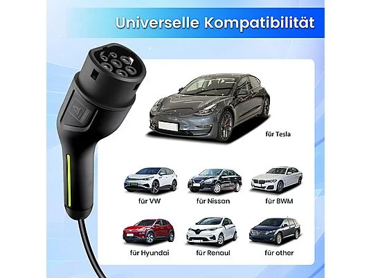 JUNSUN 11kW 3-Phasig Typ 2 EV Ladekabel Ladestation für Elektrofahrzeuge