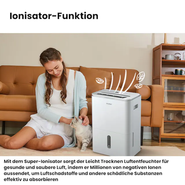 comfee Luftentfeuchter »»Easy Dry 16« geeignet für Räume mit bis zu 32 m²«, Entfeuchtung 16 l/Tag, mit Trocknermodus, App -und Sprachsteuerung