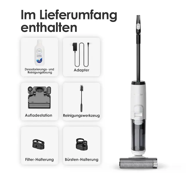Tineco Nass-Trocken-Sauger »iFLOOR 5, automatische Selbstreinigung, Kantenreinigung«, 35 Min Akku, Tierhaarfilter, Hartbodenreiniger, Doppeltank