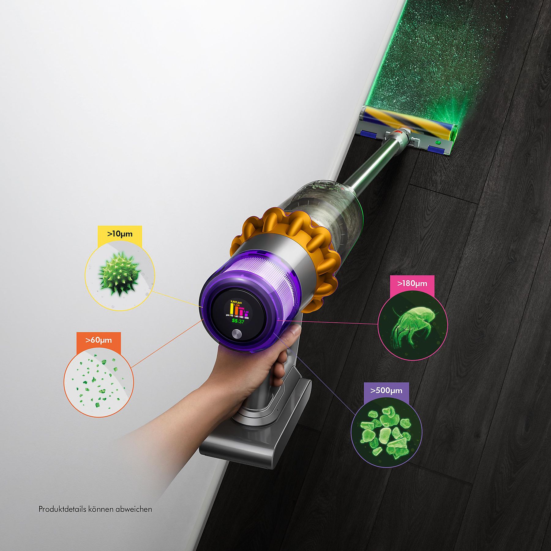 DYSON V12 Detect Slim Absolute (2022) Stielsauger, Akkubetrieb, 545 Watt