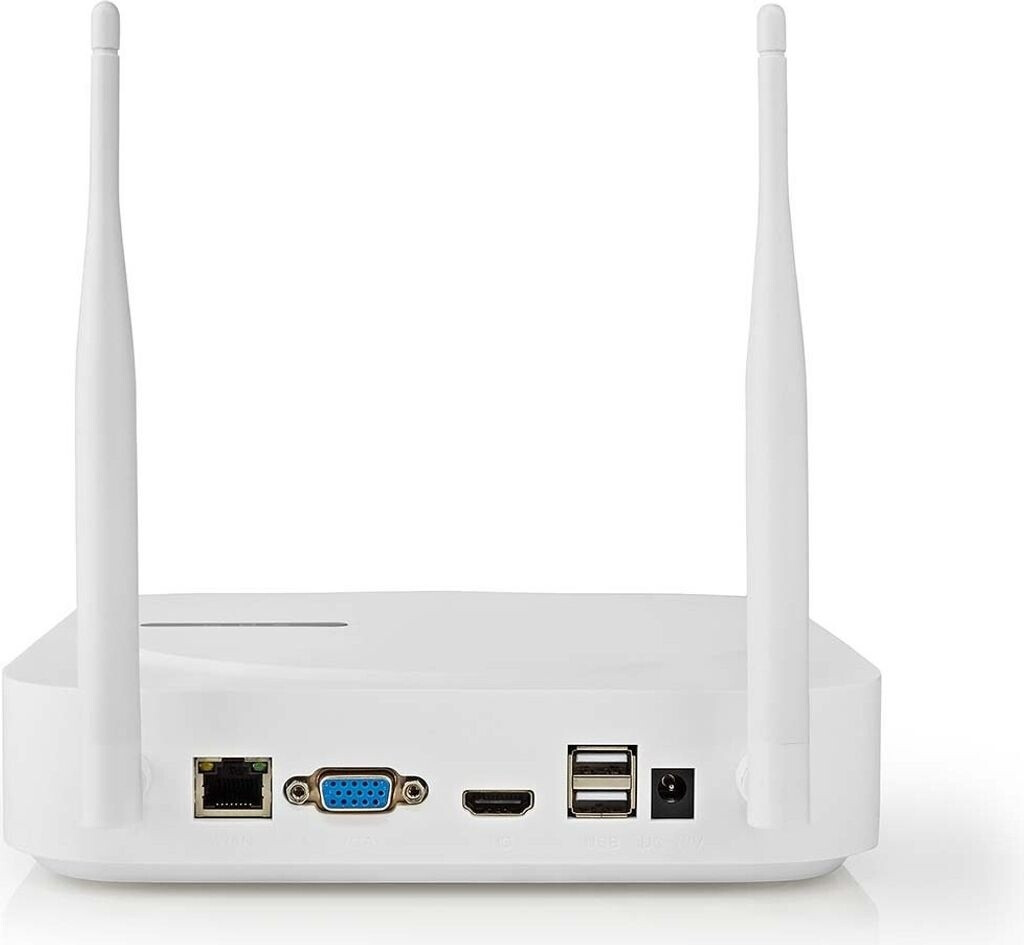 Nedis SmartLife Drahtloses Kamerasystem 2 x Full HD IP65 Nachtsicht Weiss (SLNVR201CWT)