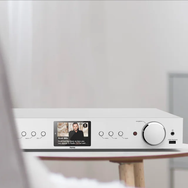 Hama Tuner »HiFi Tuner FM,DAB DAB+,Internetradio, Bluetooth Receiver & Transmitter«, mit Timer, Weckfunktion, Farbdisplay, Spotify und Amazon Music hören