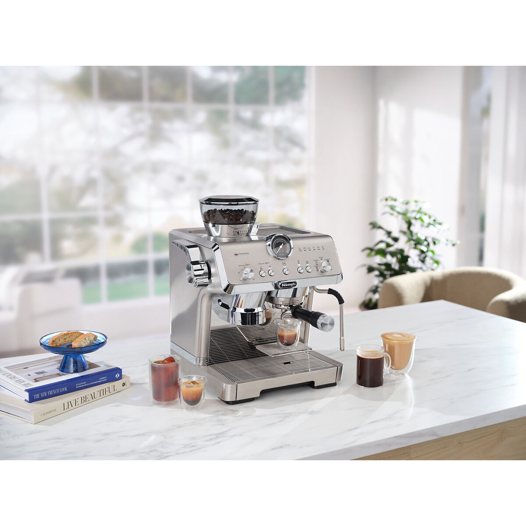 DELONGHI La Specialista Opera Cold Brew EC9555.M - 15 Mahlgrade und Smart-Tamping-Station, Siebträger Espressomaschine Metall