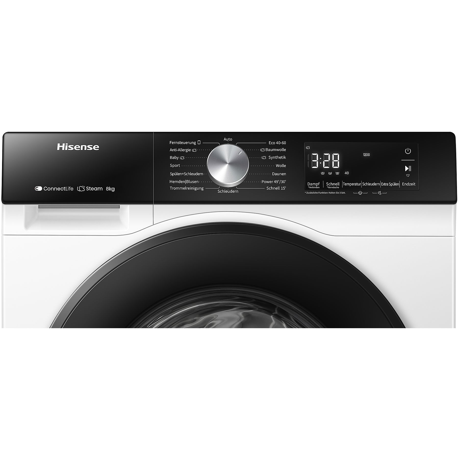 HISENSE WF3S8043BW3 Waschmaschine (8 kg, 1400 U/Min., A)