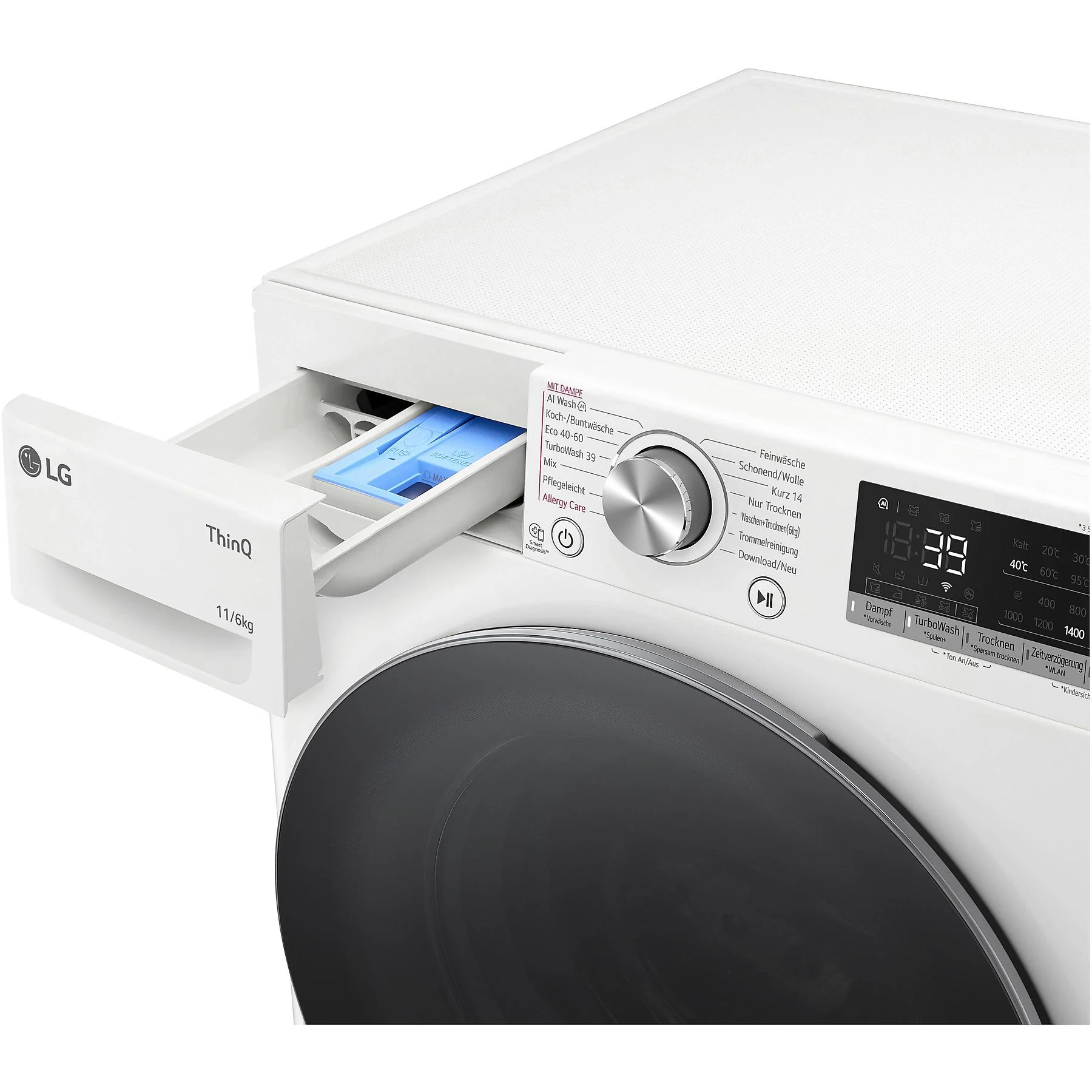 LG W4WR70E61 Serie 7 Waschtrockner (11 kg / 6 kg, 1360 U/Min.)