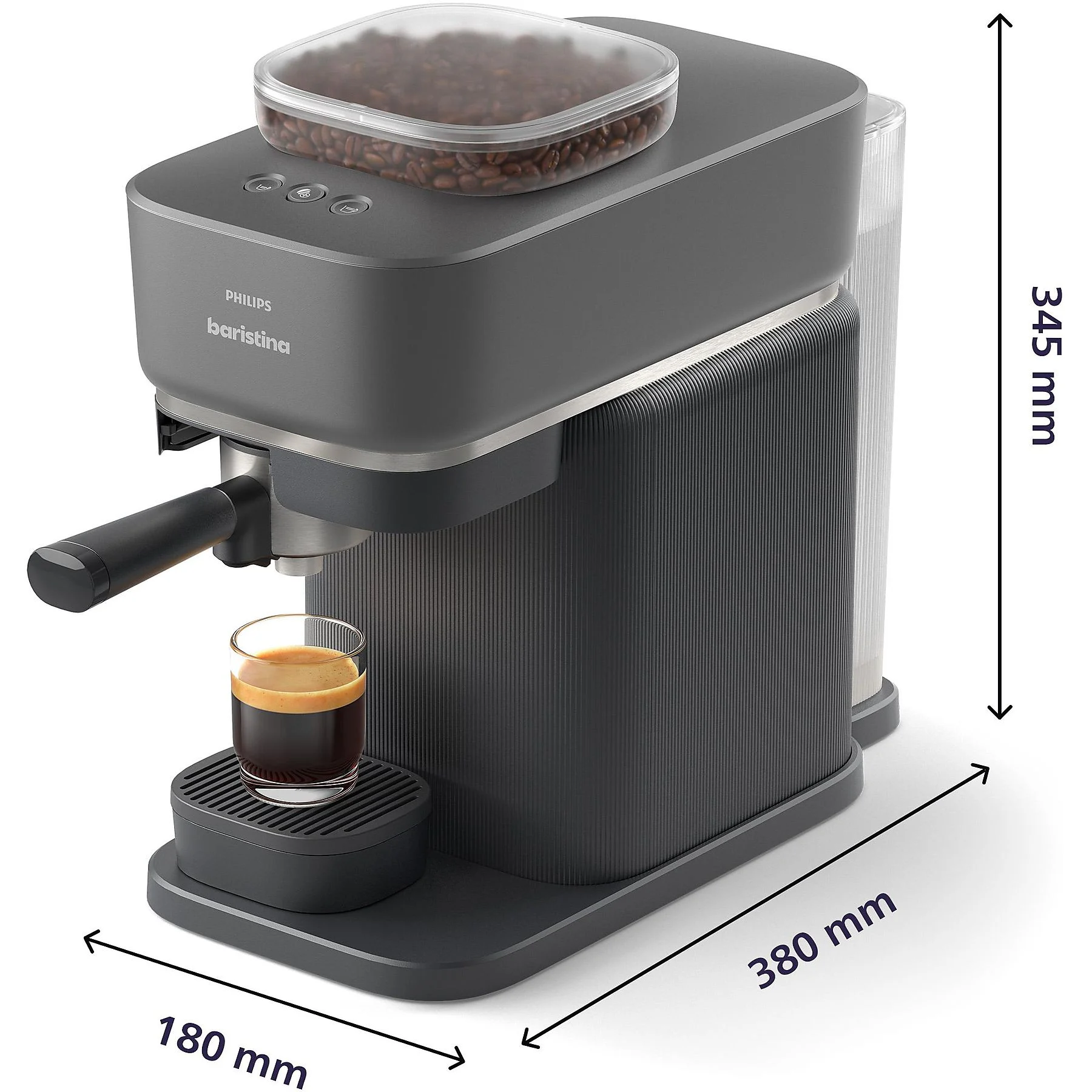 PHILIPS BAR300/60 Baristina Espressomaschine Schwarzgrau