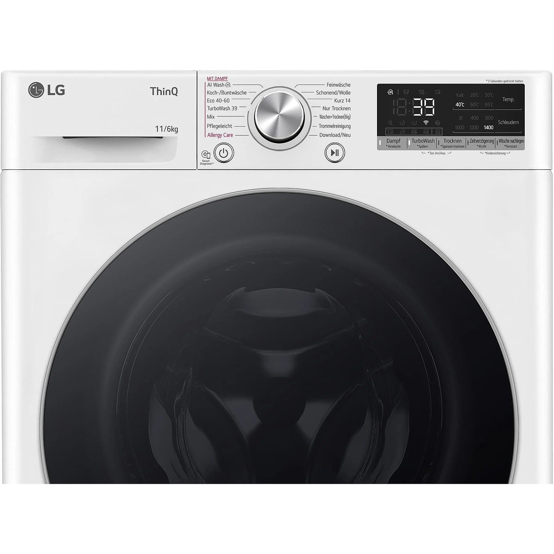 LG W4WR70E61 Serie 7 Waschtrockner (11 kg / 6 kg, 1360 U/Min.)