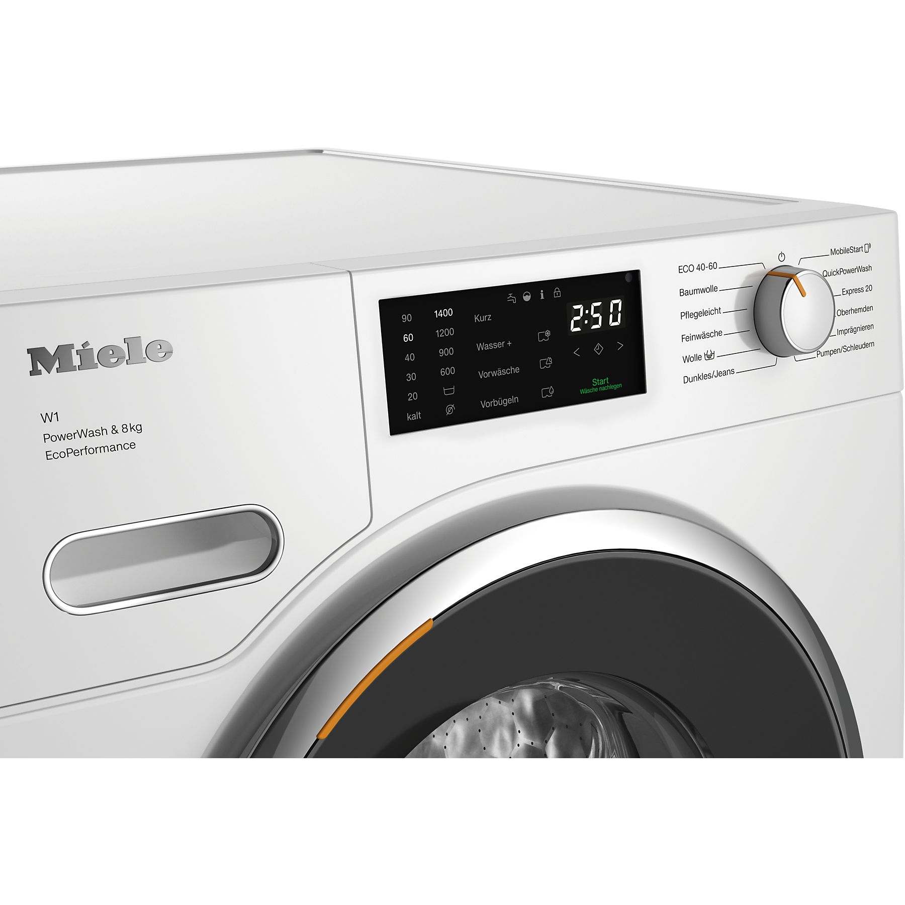 MIELE WWE460 WPS PWash&8kg W1 White Edition Waschmaschine (8 kg, 1400 U/Min., A, Flusenfilter, Fremdkörperfilter)