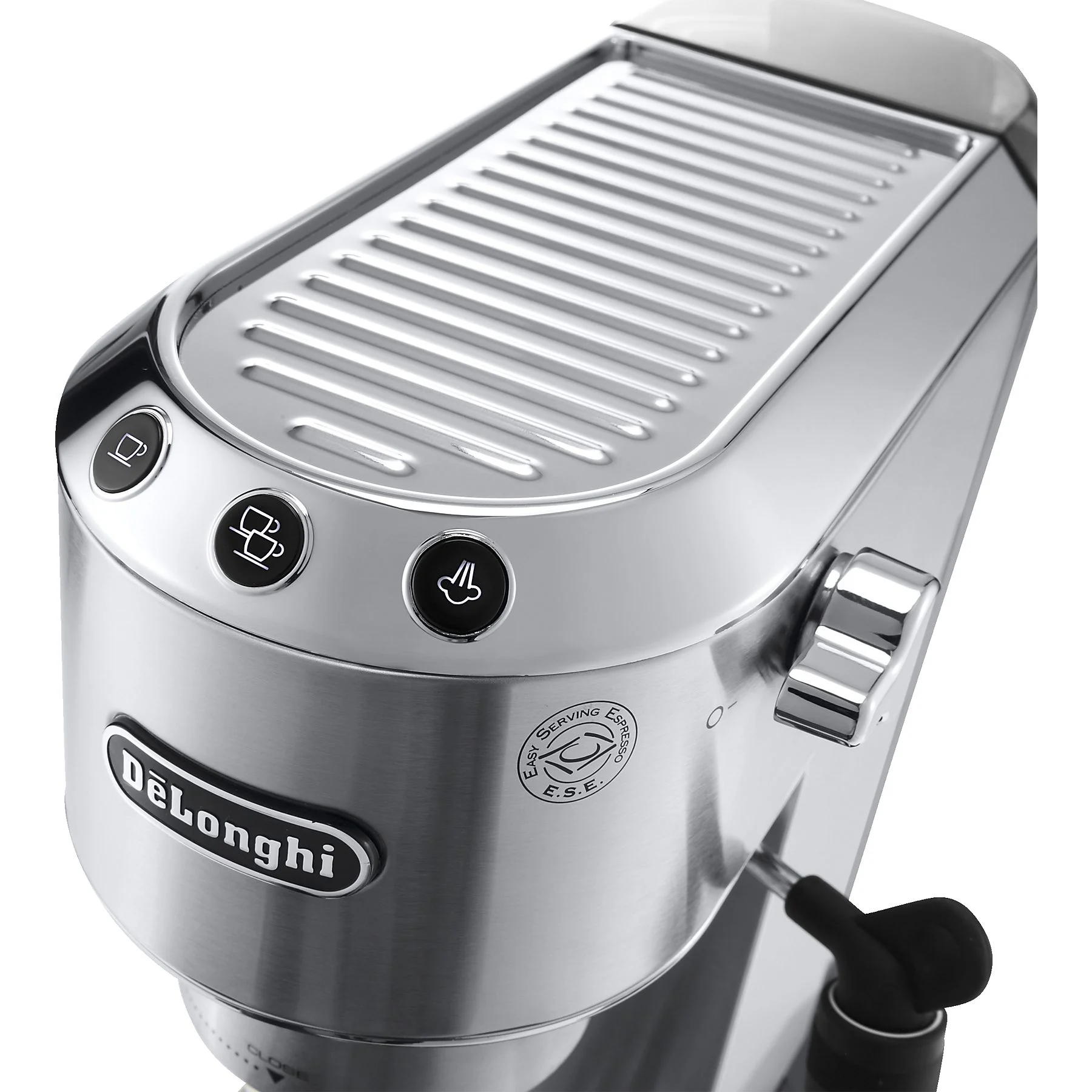 DELONGHI Dedica Style EC685.M - Professionelle Milchaufschäumung und schmales Design, Siebträger Espressomaschine Silber Matt
