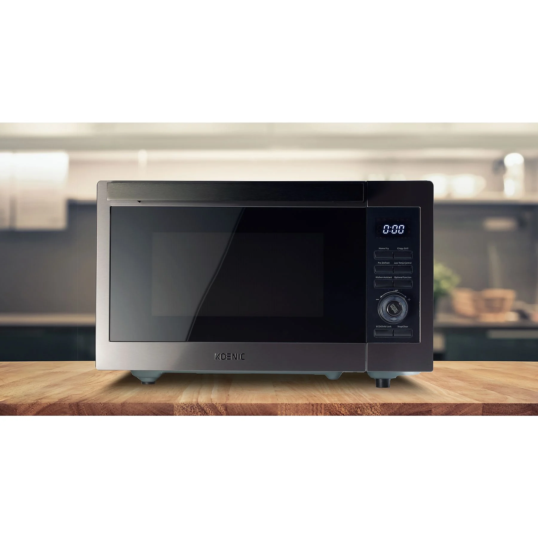 KOENIC KMWC 3019 DB, Mikrowelle (1000 Watt, Grillfunktion, Heißluftfunktion)