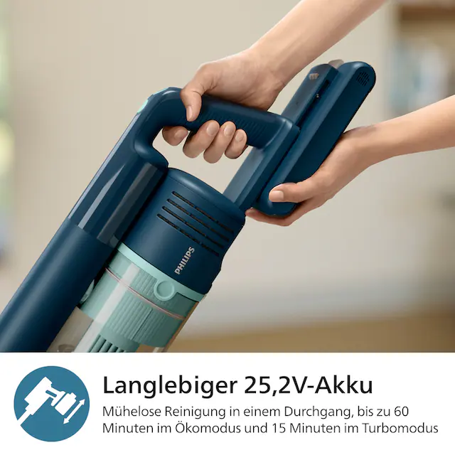 Philips Nass-Trocken-Akkusauger »XC5041/01 5000 Series „Teppichwunder“«, mit bis zu 60 Minuten Laufzeit und aufsteckbarem Aqua-Modul