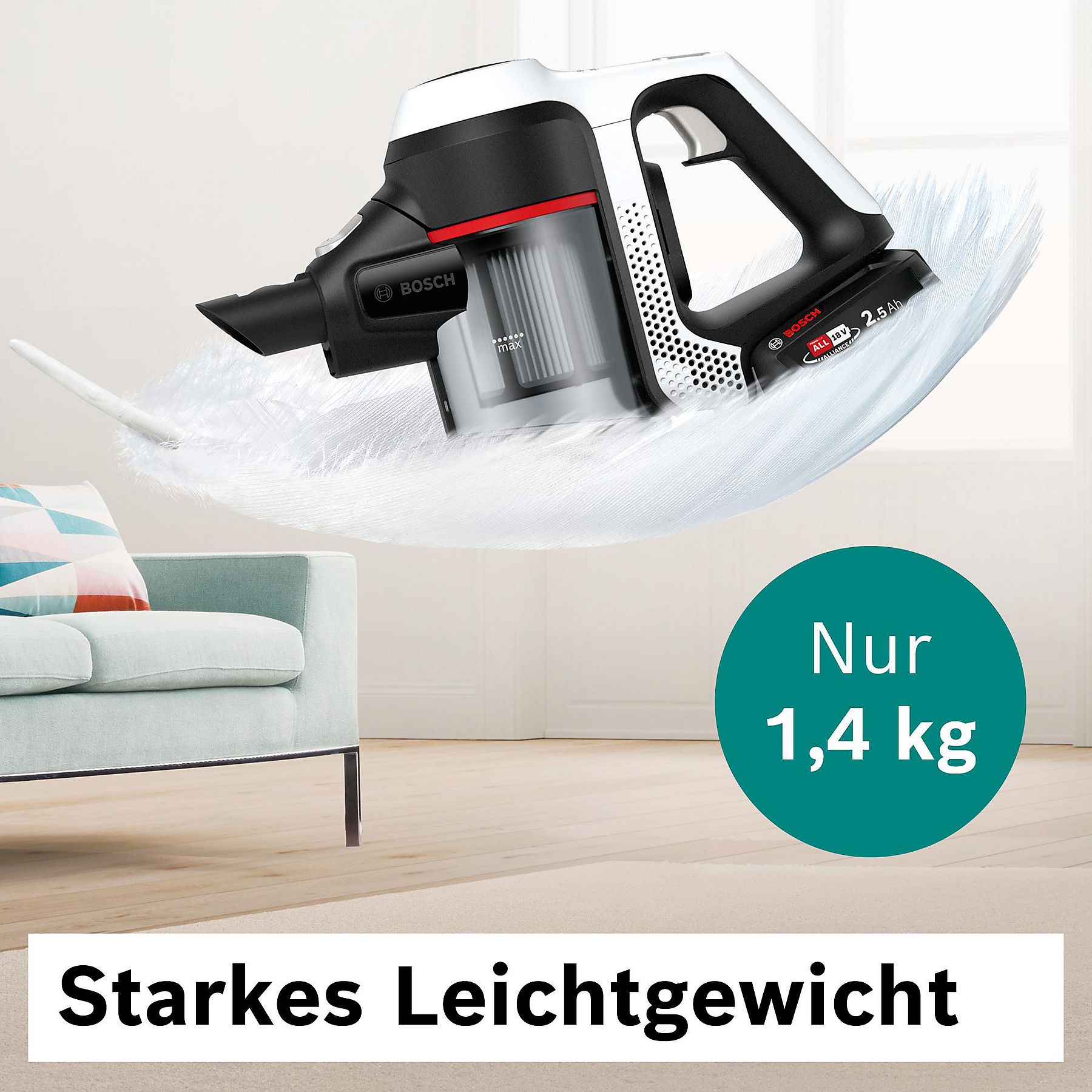 BOSCH BCS611AM Unlimited Serie 6 Stielsauger, Akkubetrieb, 18 Volt