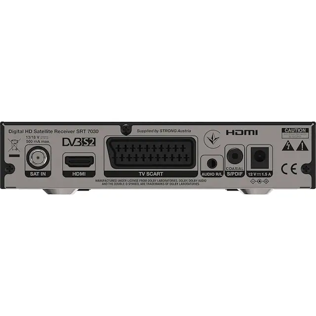 Strong Satellitenreceiver »SRT 7030«, (USB PVR Ready-Time-Shift-Automatischer Sendersuchlauf-EPG (elektronische Programmzeitschrift)-Kindersicherung)