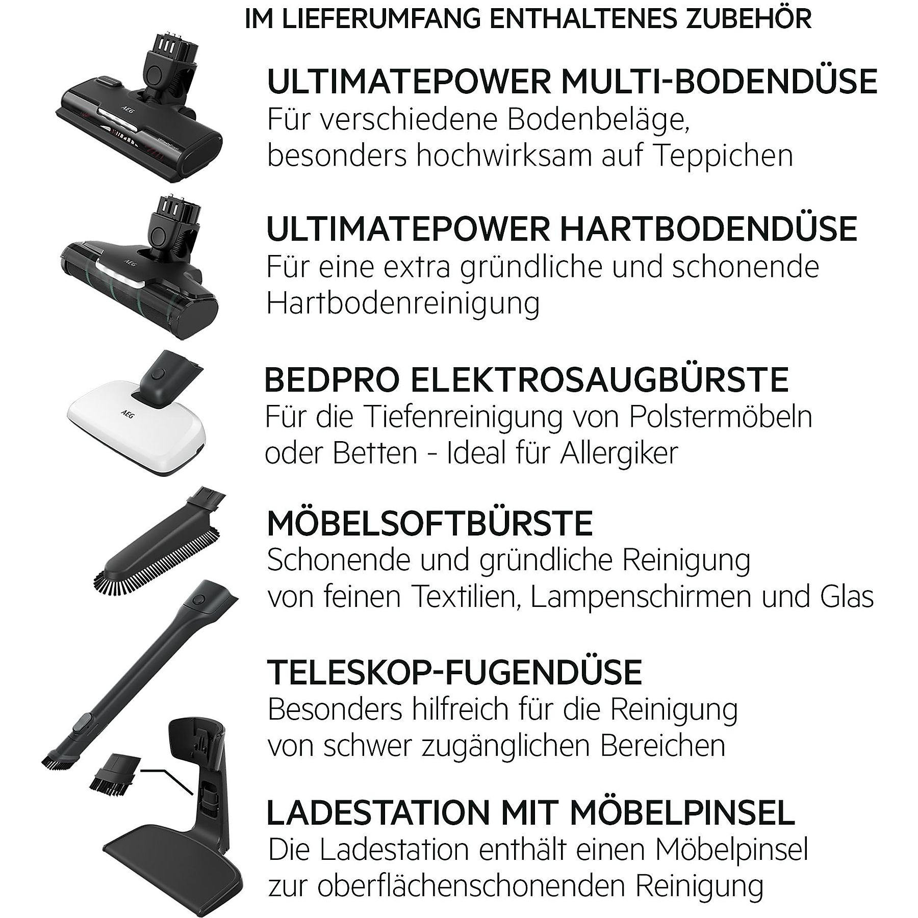 AEG HYGIENIC 5000 (AS52H212XN) Stielsauger, Akkubetrieb, 130 Watt