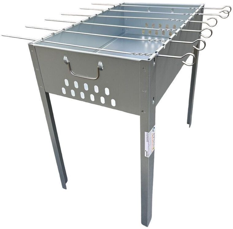 Mustang Grill Holzkohlegrill mit 6 Spießen 50 x 30 x 50 cm