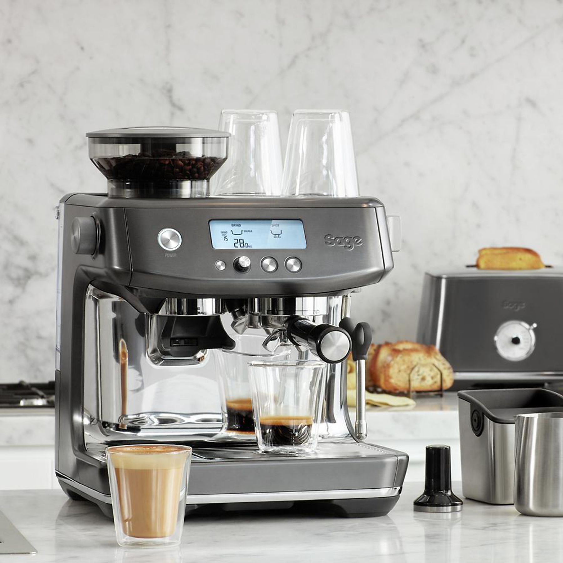 SAGE SES878BST4EEU1 the Barista Pro Espressomaschine Black Stainless Steel