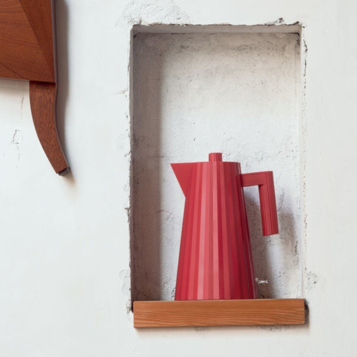 Alessi Plisseé Wasserkocher 1,7l rot